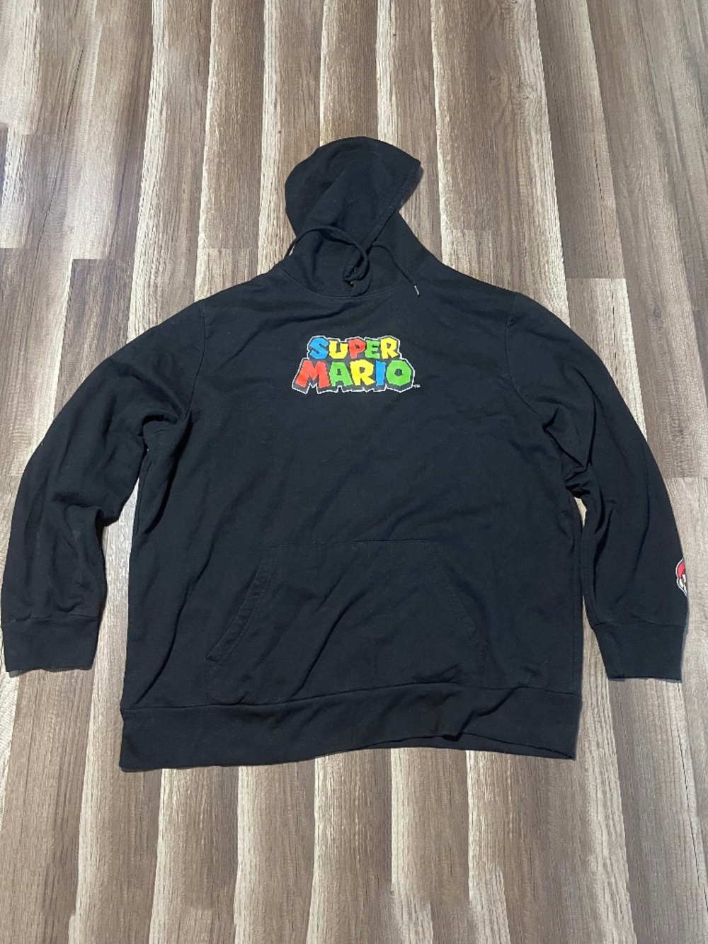 Black Super Mario Hoodie size 2xl